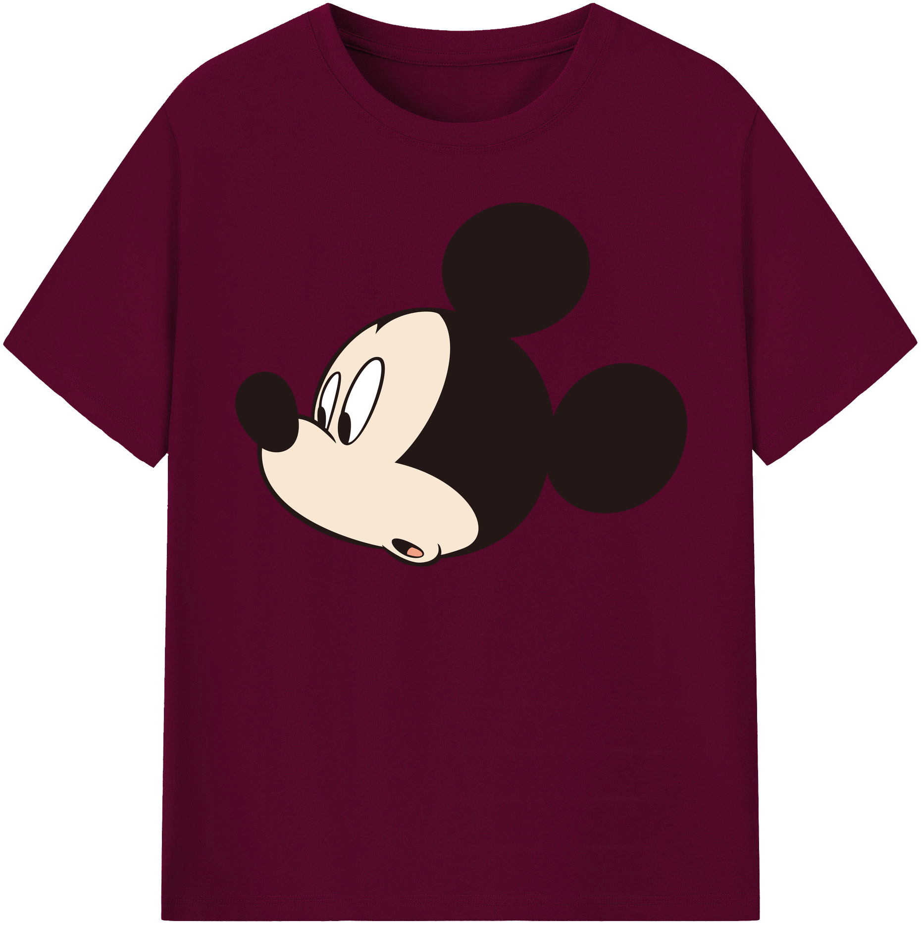 （画像用） ミッキーマウス Mickey Mouse レディースカジュアルプリントTシャツ（綿100％）